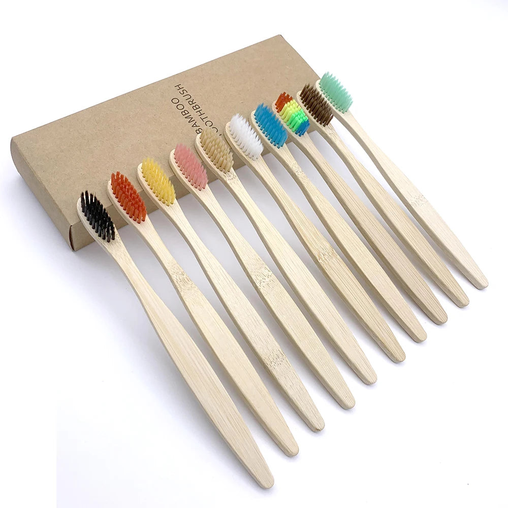 BambuTandborste™ – 10-pack Naturliga Tandborstar