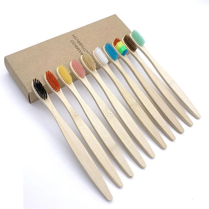 BambuTandborste™ – 10-pack Naturliga Tandborstar