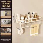 Kylpyhuoneen kulmahylly imukupilla – ilman porausta