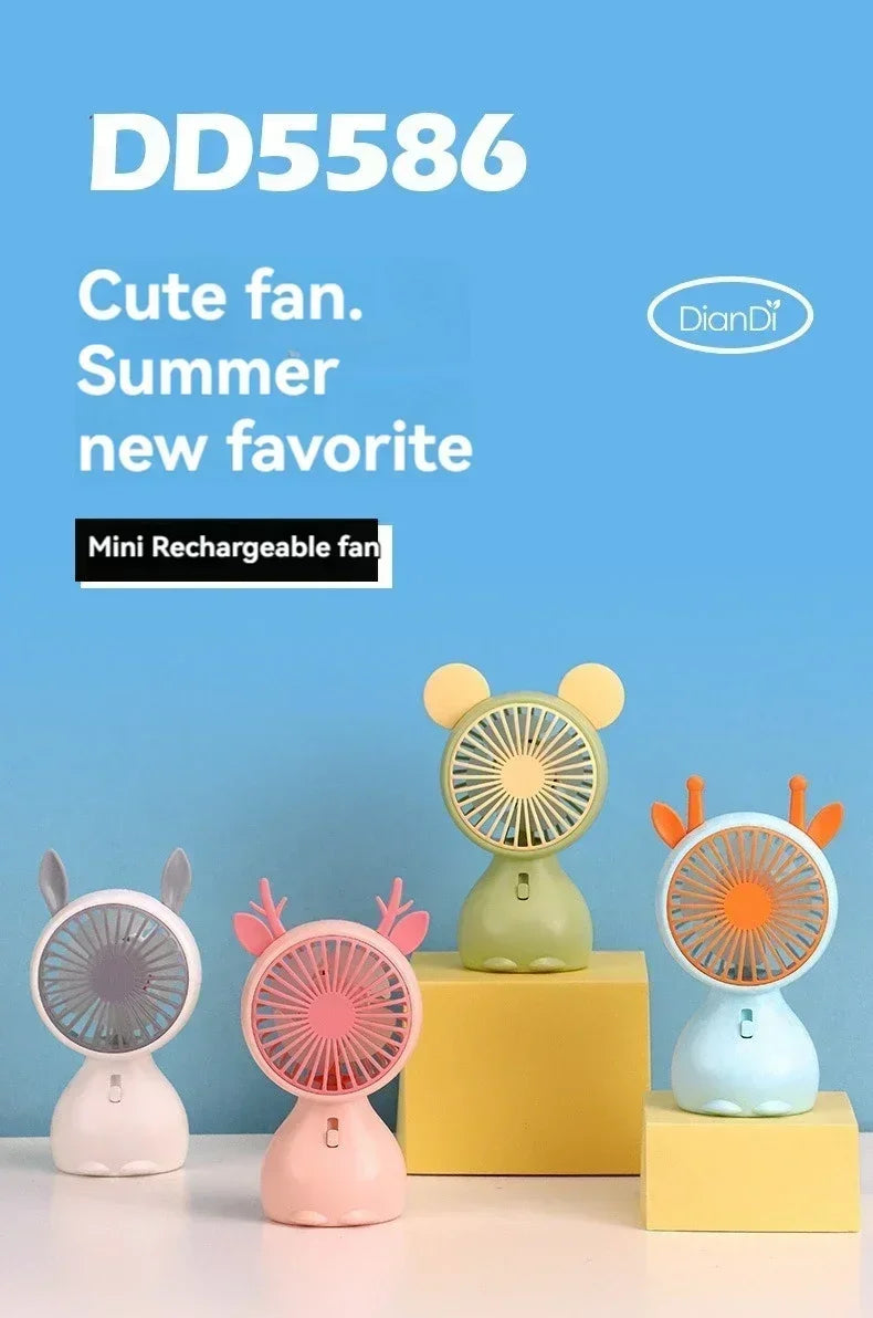 Mini USB-tuuletin lampulla – kannettava ja ladattava