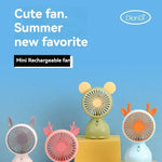 Mini USB-Fläkt med Lampa – Portabel & Laddningsbar