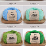 Bomullsgarn 100% – 6-pack mjukt garn för virkning & stickning