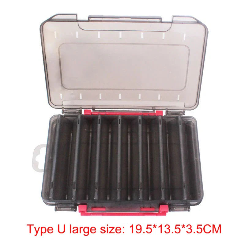 Fiskeask – dubbel­sida för räkor, jiggar & tillbehör