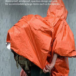 Regnponcho nödfall – vattentät engångsregnjacka för camping & överlevnad