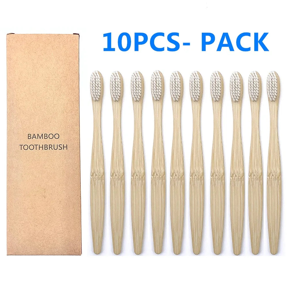 BambuTandborste™ – 10-pack Naturliga Tandborstar