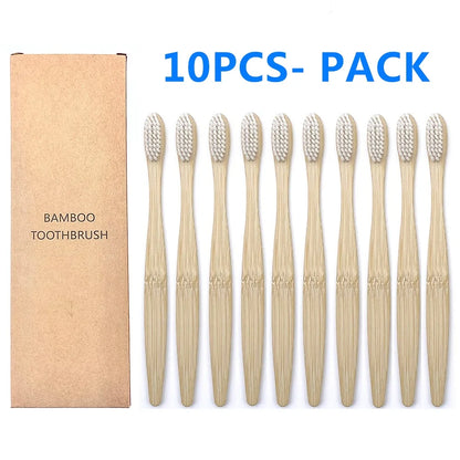 BambuTandborste™ – 10-pack Naturliga Tandborstar