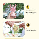 Mini USB-Fläkt med Lampa – Portabel & Laddningsbar