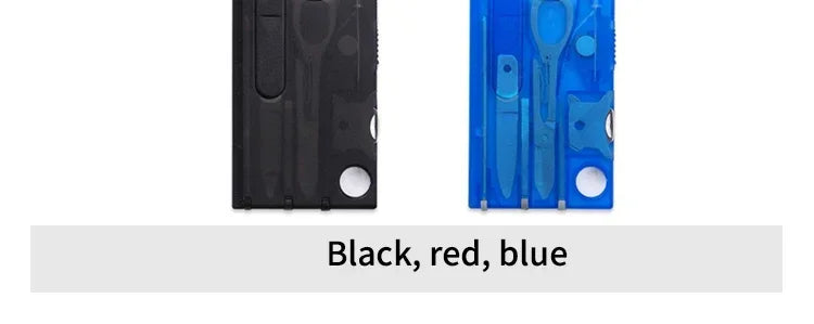 Multiverktygskort – schweizisk armékniv i kortformat för camping & överlevnad