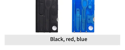 Multiverktygskort – schweizisk armékniv i kortformat för camping & överlevnad