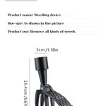 Portabel ogräsrensare – handverktyg för rötter och ogräs (utan skaft)