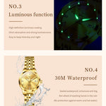 Klocka Helena (automatisk damklocka i rostfritt stål – lyxig design)