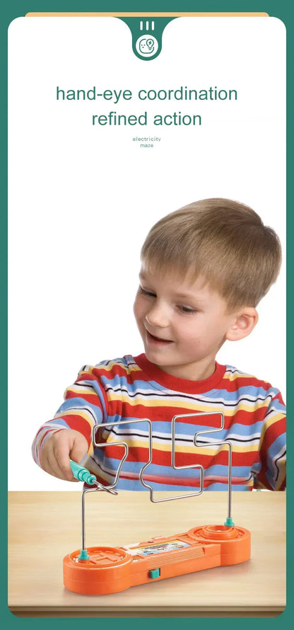 Elektriskt labyrintspel – rolig utmaning med ljus & ljud