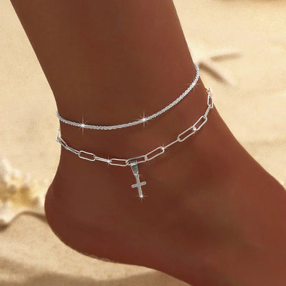 Fotlänk Linnea (kedja med zirkoner – vattentålig design)