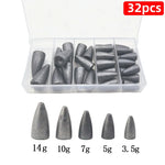 Sänken set – 32 st bullet weights 3,5–14 g