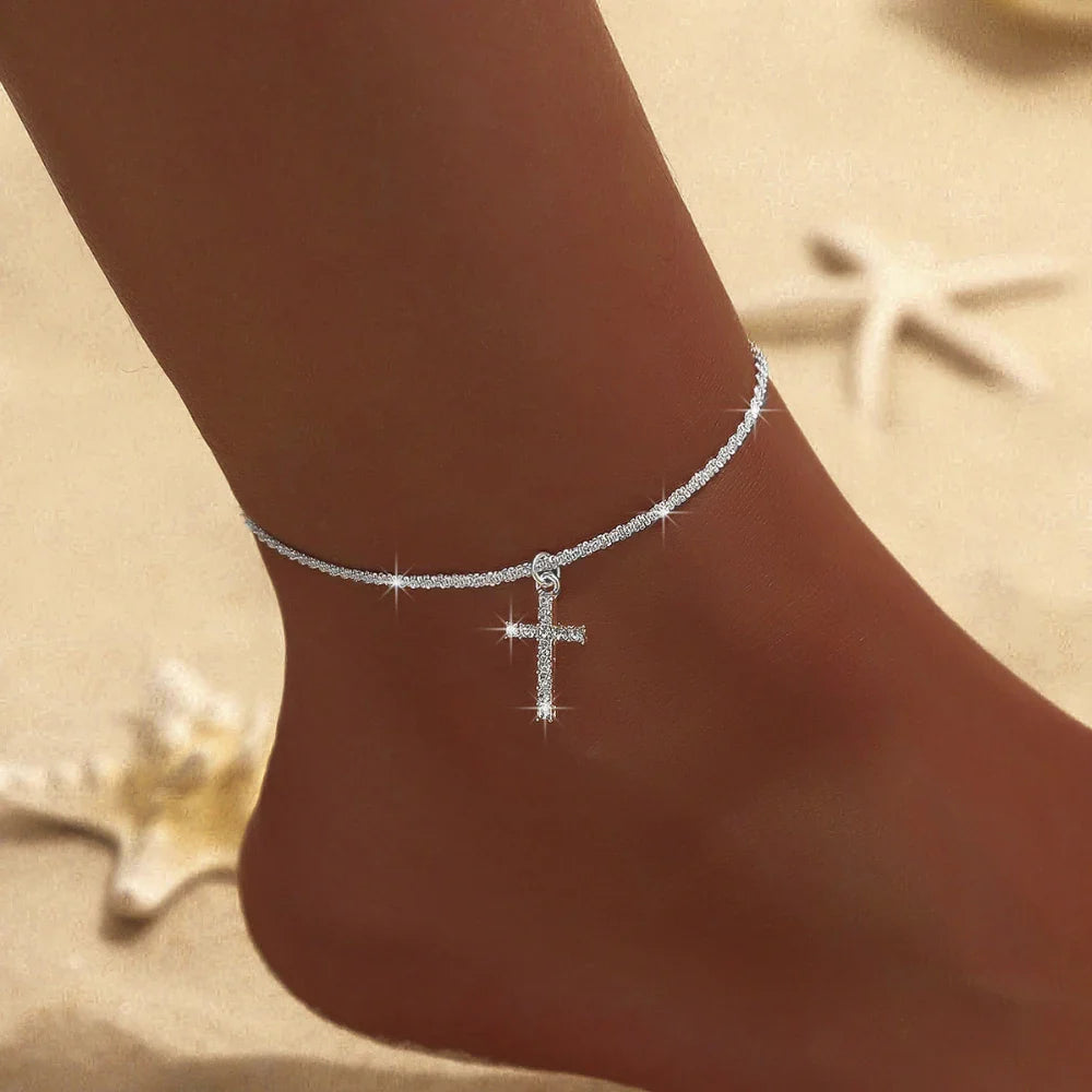 Fotlänk Linnea (kedja med zirkoner – vattentålig design)