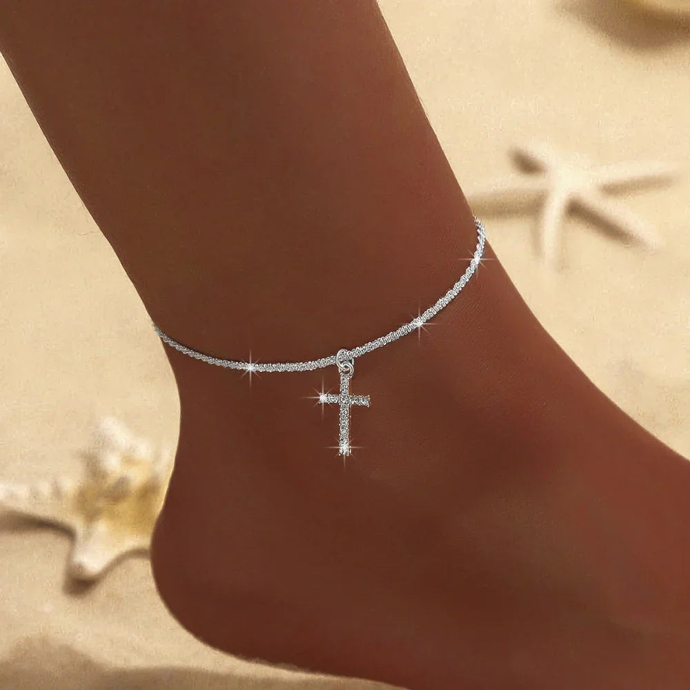 Fotlänk Linnea (kedja med zirkoner – vattentålig design)