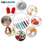 Virknålsset 9 st – ergonomiska virknålar med gummigrepp