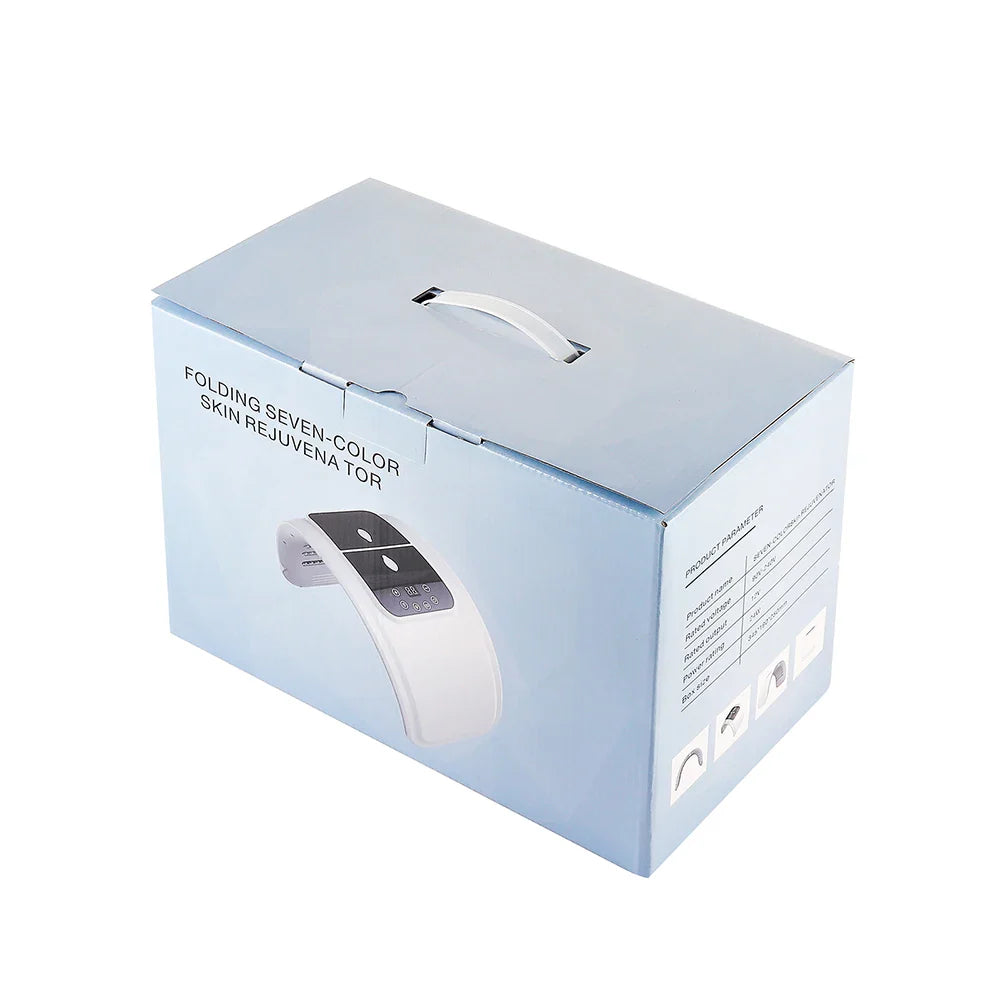 LED-maske for ansiktet – 7 farger hudforyngelse og antirynkebehandling