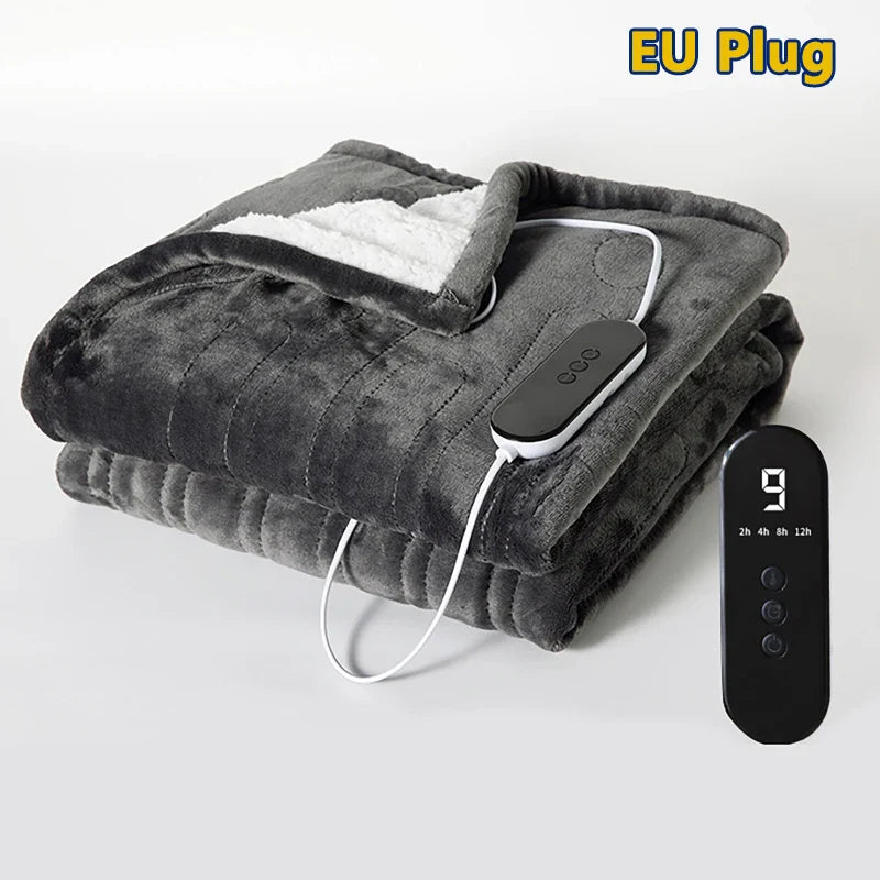 Smart Elektrisk Filt – Flanell och Lammskinn