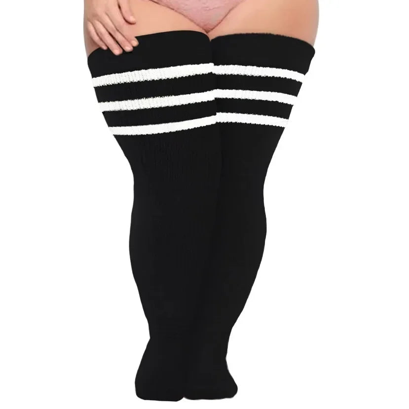 Långa Mjukstrumpor i Plus Size för Träning & Dans