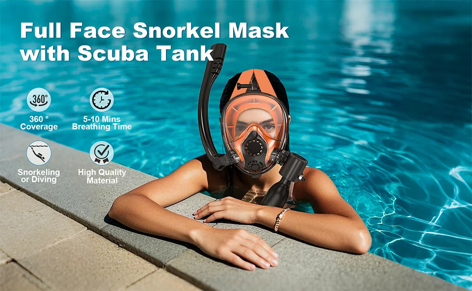 Mini dykflaska 0,5 L – snorkel & dykutrustning för undervattenssimning