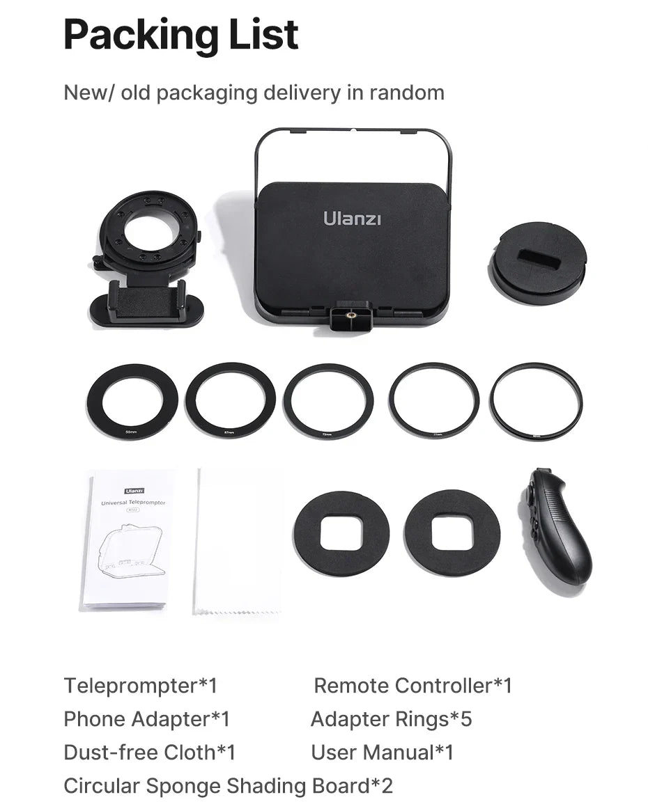 Universal Teleprompter för Kamera & Mobil - Bra när man skapar videos