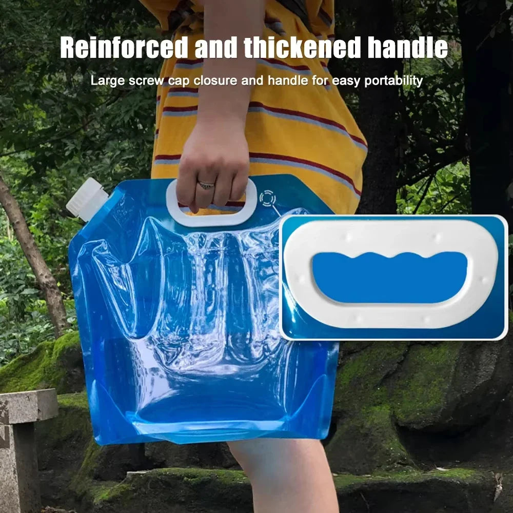 Hopfällbar vattenpåse – campingdunk för vattenförvaring 5–10 liter