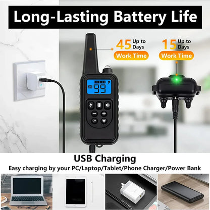 Hundträningshalsband 800 m – vattentätt stöt- & vibrationshalsband