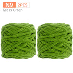 Chenillegarn 2 st – tjockt mjukt garn för filtar, tröjor & halsdukar