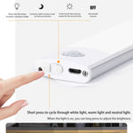 LED skåpbelysning – rörelsesensor nattlampa USB laddbar