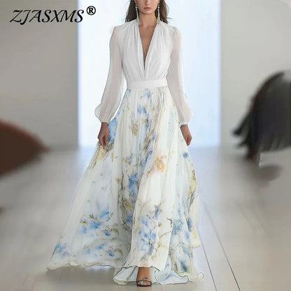 BlomKlänning™ – Elegant Boho Klänning med V-Ringning