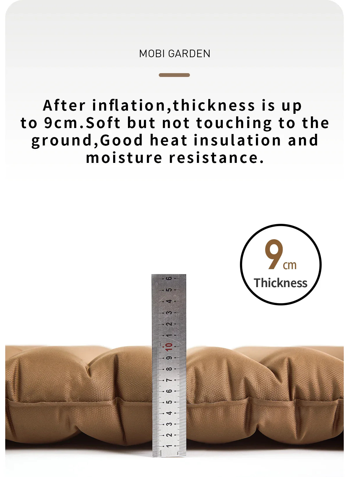 Retkeilyilmapatja 9 cm pumpulla