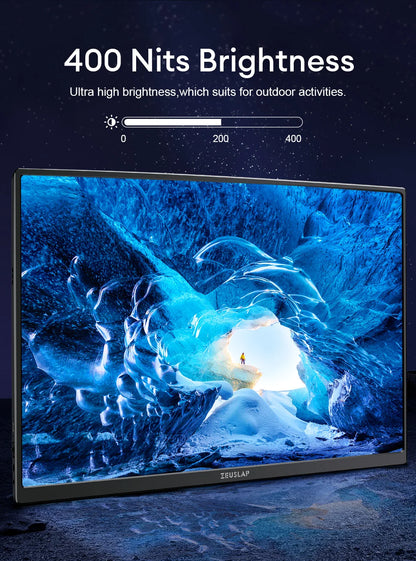 Extern bärbar enkel skärm till dator, spelkonsol, mobil eller laptop