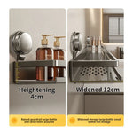 Kylpyhuoneen kulmahylly imukupilla – ilman porausta