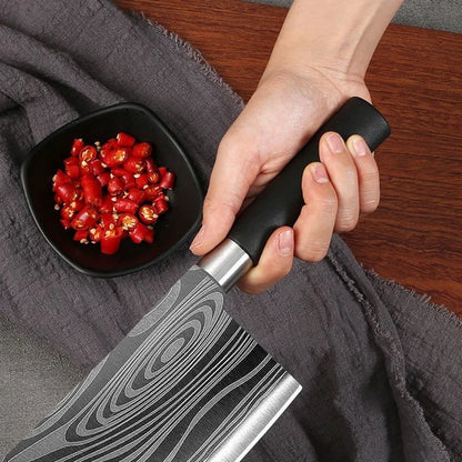 Kockkniv set – köksknivar & brynstål i rostfritt stål med laserdesign