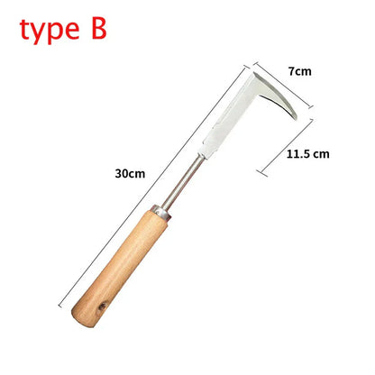 L-formad ogräsrensare – manuellt handverktyg för sprickor & trädgårdsbäddar