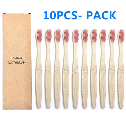 BambuTandborste™ – 10-pack Naturliga Tandborstar