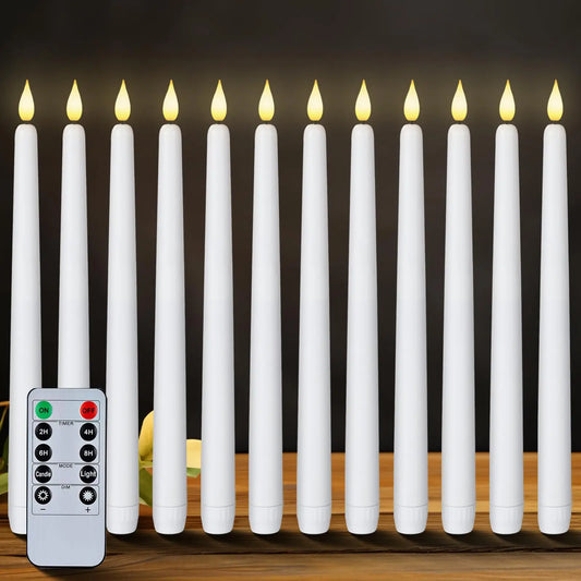 LED stearinljus med timer & fjärrkontroll – fladdrande låga