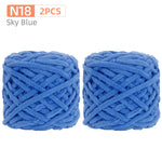 Chenillegarn 2 st – tjockt mjukt garn för filtar, tröjor & halsdukar