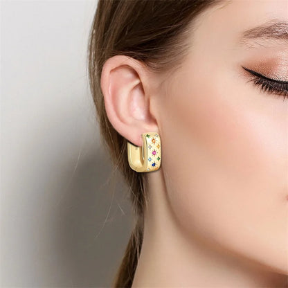 Eleganta örhängen – hoops med stjärnor, månar & pärlor