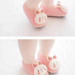 KaninSockor™ – Mjuka Vintertofflor för Barn med Halkskydd