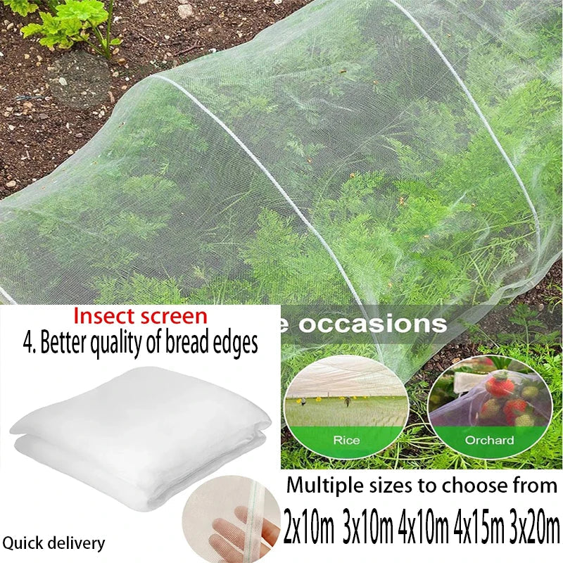 Insektsnät för växter – skyddsnät mot fåglar & skadedjur till växthus & trädgård