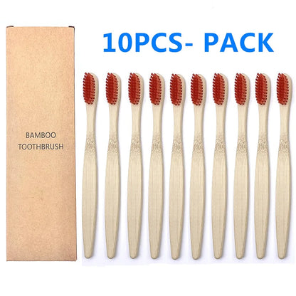 BambuTandborste™ – 10-pack Naturliga Tandborstar
