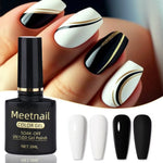 Nagellack gel set – 2x8ml svart & vitt UV/LED soak-off lack