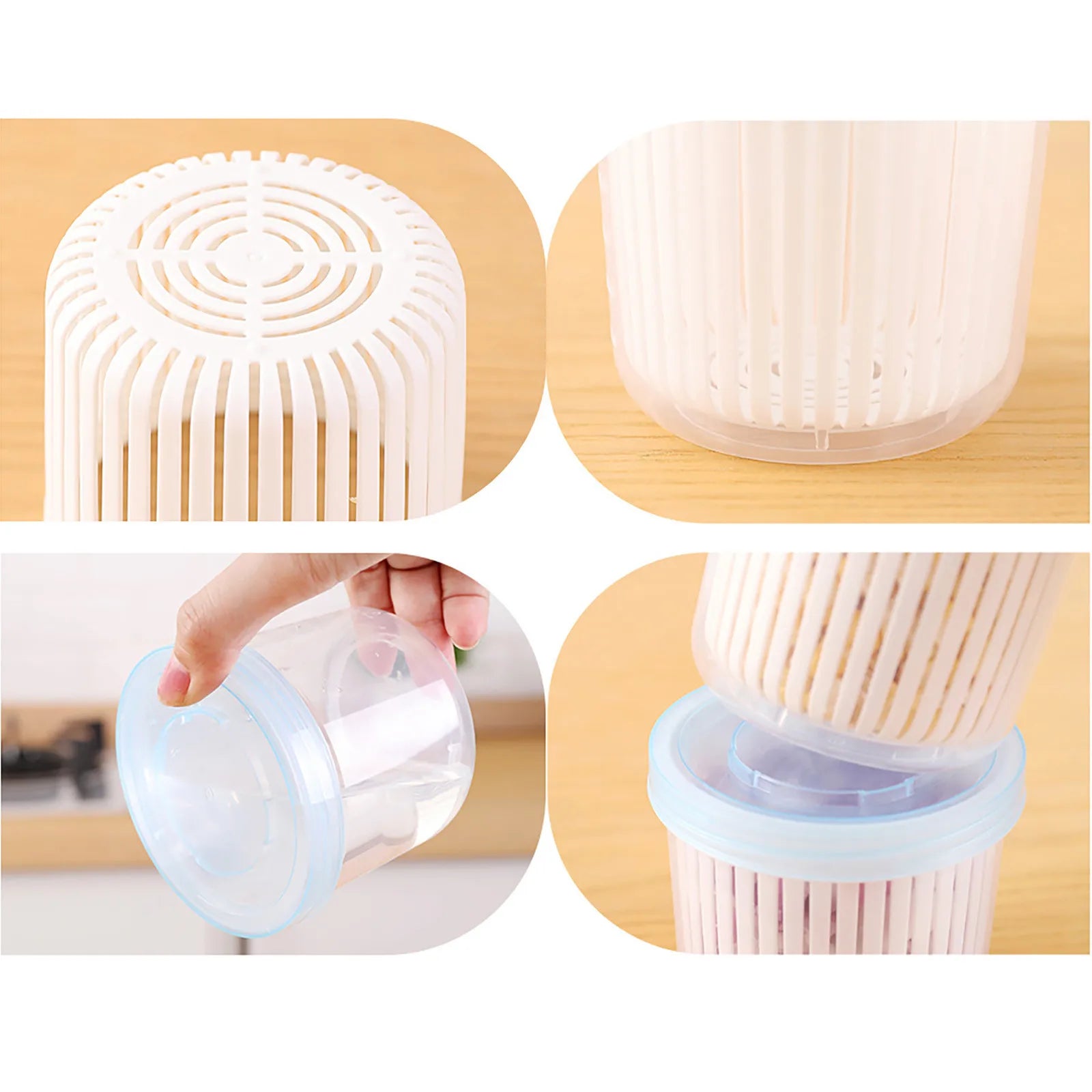 Matlåda med dränering – dubbel grönsaksförvaring