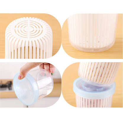 Matlåda med dränering – dubbel grönsaksförvaring