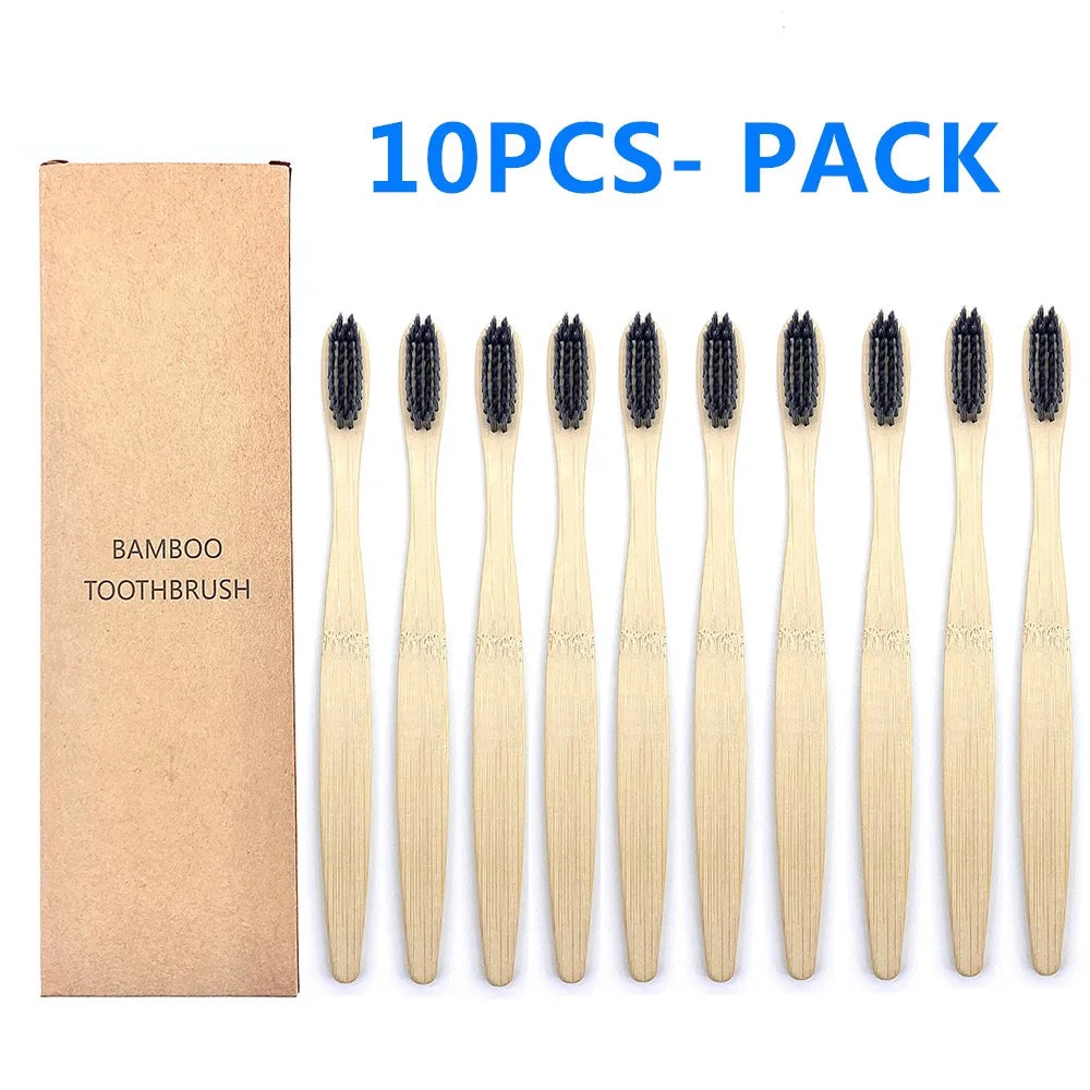 BambuTandborste™ – 10-pack Naturliga Tandborstar