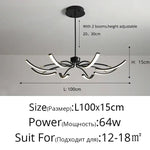 Nordisk taklampa LED – roterande design för vardagsrum & sovrum