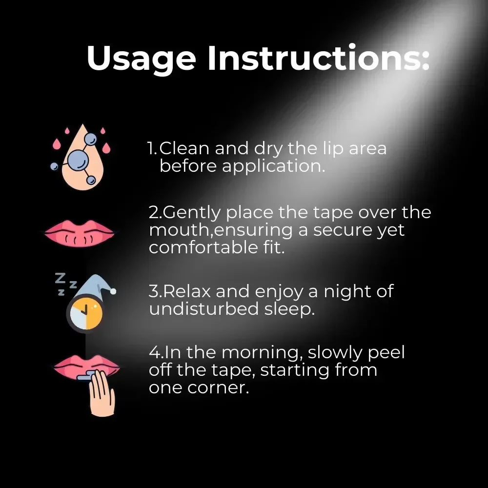Muntejp för sömn – 30/60 st sovplåster för att minska snarkning