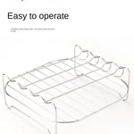 Grillset med spett – fyrkantigt grillställ för ugn & utomhusgrillning